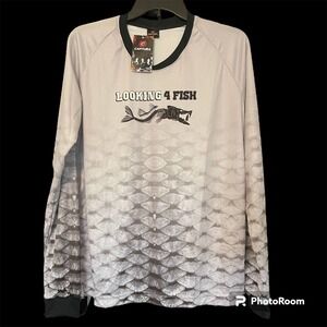 NWT Fishing Shirt 50 UV BLOCK Full Dry Technology Men's Shirt by Looking 4 Fish